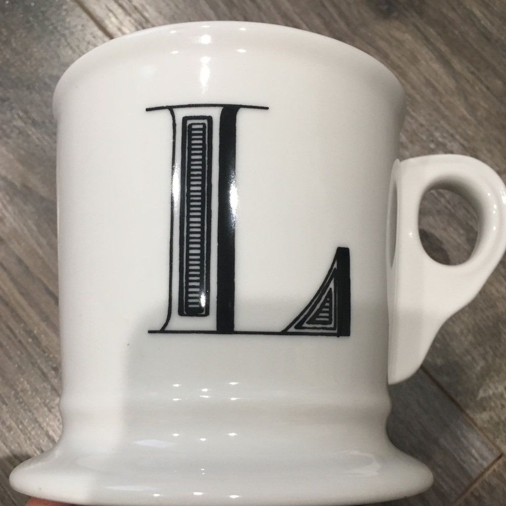 Anthropologie Monogram Mug Letter L